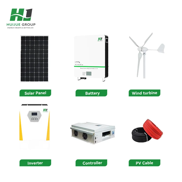 Home off-grid solar and wind power kits include accessories